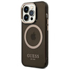 Guess GUHMP14LHTCMK iPhone 14 Pro 6,1" czarny/black hard case Gold Outline Translucent MagSafe