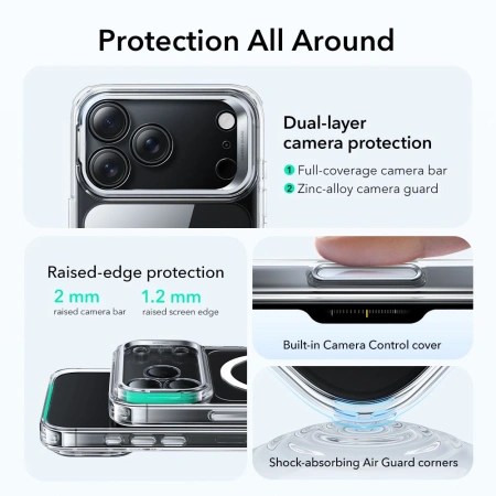 ESR ETUI CLASSIC HYBRID KICKSTAND MAGSAFE DO IPHONE 17 PRO OCHRONA