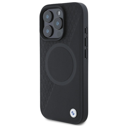 BMW BMHMP16X23RTPK iPhone 16 Pro Max     6.9 czarny/black hardcase Sign Leather Half Textured And Circle MagSafe