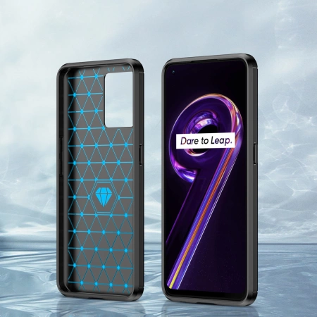 HURTEL CARBON CASE POKROWIEC ELASTYCZNE ETUI DO REALME 9 PRO PLUS