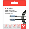 VERBATIM KABEL USB-C DO USB-C 240W 40GB/S DO ŁADOWANIA I SYNC DO TELEFONÓW