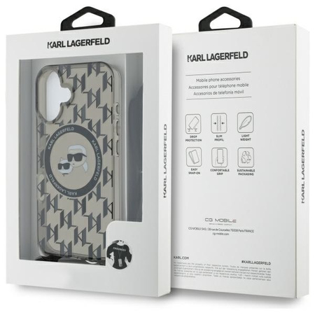 KARL LAGERFELD ETUI KLHMP16SHCKCKLCK DO IPHONE 16 6.1 MAGNETYCZNE CROSSBODY