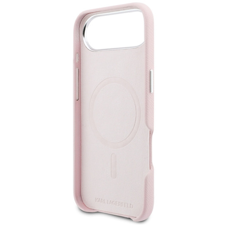 Etui Karl Lagerfeld Karl & Choupette     Head Pins Saffiano MagSafe do iPhone Air różowy