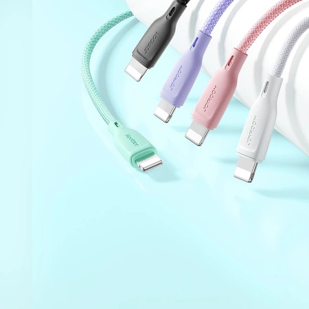 Kabel Joyroom Multi-Color Series SA34-AL3 USB-A / Lightning 3A 1m - różowy