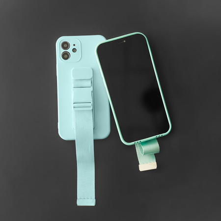 Rope Case silikonowe etui ze smyczą torebka smycz pasek do Xiaomi Redmi Note 11 Pro różowy