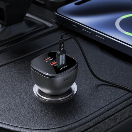 Ładowarka Acefast B14 samochodowa 165W 2x USB-C 1x USB-A - czarna