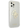Guess GUHCP12LPCUGL4GTR iPhone 12 Pro Max 6,7" transparent hard case Glitter 4G Big Logo