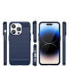 Carbon Case etui iPhone 14 Pro Max elastyczny żelowy pokrowiec na tył plecki niebieski