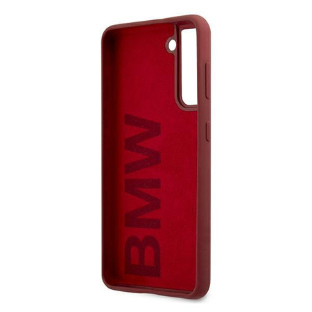 Etui BMW BMHCS21MSLBLRE S21+ G996 czerwony/red hardcase Silicone Signature Logo