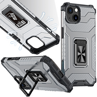 Crystal Ring Case pancerne hybrydowe etui pokrowiec + magnetyczny uchwyt iPhone 12 mini czarny