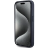 Etui Guess 4G Triangle Metal Logo na iPhone 15 Pro - niebieskie