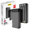 Dudao pojemny powerbank z 3 wbudowanymi kablami 20000mAh USB Typ C + micro USB + Lightning czarny (Dudao K6Pro+)
