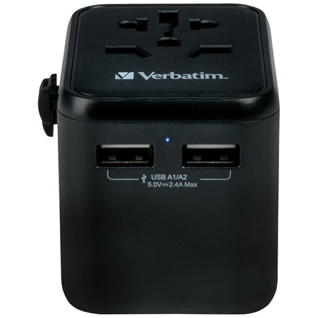 VERBATIM ADAPTER PODRÓŻNY EU UK US 2XUSB-A DO ŁADOWANIA TELEFONÓW SAMSUNG