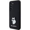 Etui Karl Lagerfeld Silicone Choupette Metal Pin na Samsung Galaxy S23 - czarne
