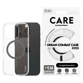CARE by PanzerGlass Flagship Case iPhone 16 Pro 6.3 czarny/black MagSafe 1346