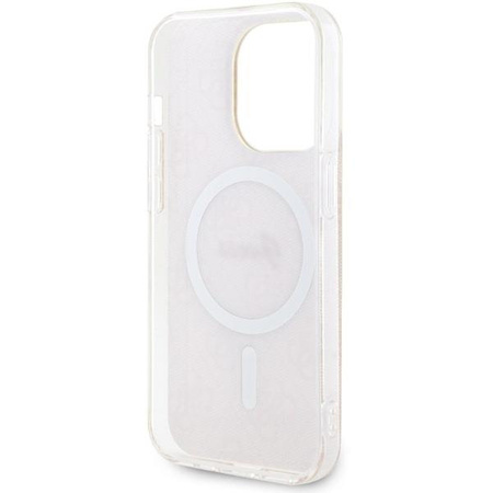 Etui Guess GUHMP14LH4STP na iPhone 14 Pro - różowe 4G MagSafe