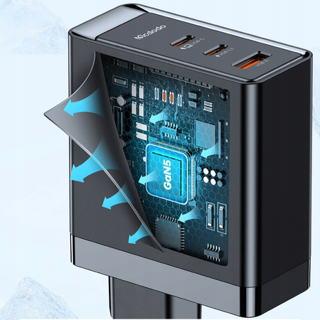 USB-C charger, GaN, 140W + USB-C cable 240W, 2M , McDodo