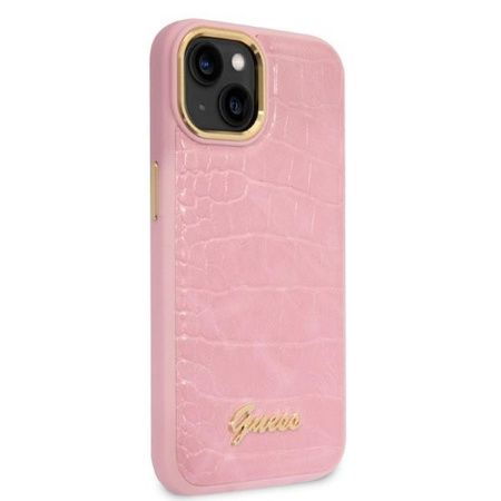 Guess GUHCP14MHGCRHP iPhone 14 Plus 6,7" różowy/pink hardcase Croco Collection