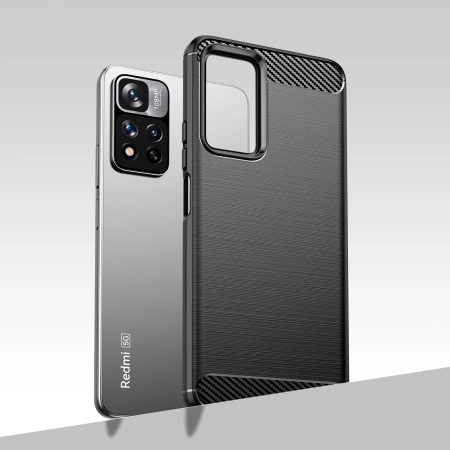 HURTEL ETUI POKROWIEC CARBON DO XIAOMI REDMI NOTE 11 PRO PLUS 5G ELASTYCZNE