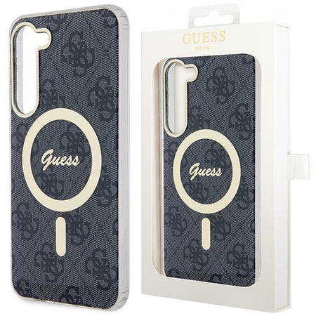 Etui Guess GUHMS23MH4STK S23+ S916 - czarne 4G MagSafe