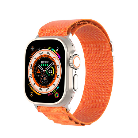 Sportowy pasek ze sprzączką do Apple Watch 8 / 7 / 6 / SE / 5 / 4 / 3 / 2 / 1 (41, 40, 38 mm) Dux Ducis Strap GS Version - pomarańczowy