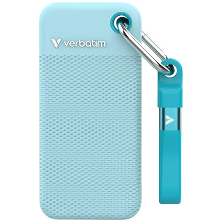 Dysk Zewnętrzny Verbatim Pocket SSD 2TB  USB-C 3.2 gen.2 czarny-polarny niebieski 32325