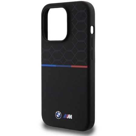 Etui BMW M Silicone Pattern MagSafe na iPhone 15 Pro - czarne