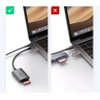 Czytnik kart SD/TF Ugreen CM401 USB C 5Gb/s - szary