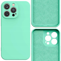 Silicone case etui iPhone 14 Plus silikonowy pokrowiec miętowozielone
