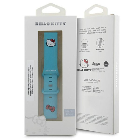 HELLO KITTY PASEK SILIKONOWY DO ZEGARKA 22MM Z GŁOWĄ KITTY DO SMARTWATCH
