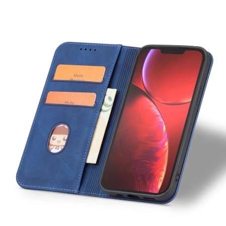 Magnet Fancy Case etui do iPhone 13 Pro pokrowiec portfel na karty kartę podstawka niebieski