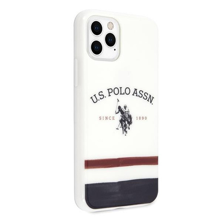 Etui U.S. Polo Assn. Tricolor Pattern Collection na iPhone 11 Pro Max - białe