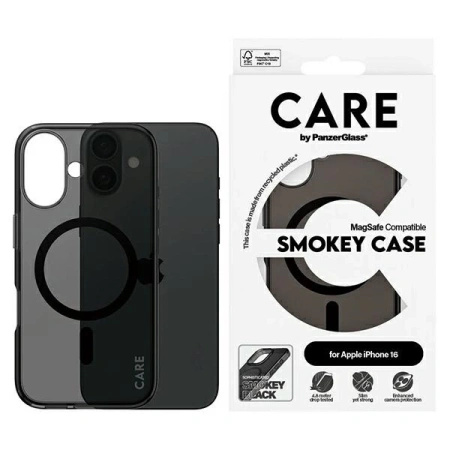 Etui CARE by PanzerGlass Flagship Case z MagSafe na iPhone 16 - półprzezroczyste
