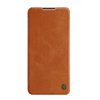 Nillkin Qin Case etui do Xiaomi Redmi Note 11T 5G / Note 11S 5G / Note 11 5G (China) / Poco M4 Pro 5G osłona na aparat kabura pokrowiec obudowa z klapką brązowy
