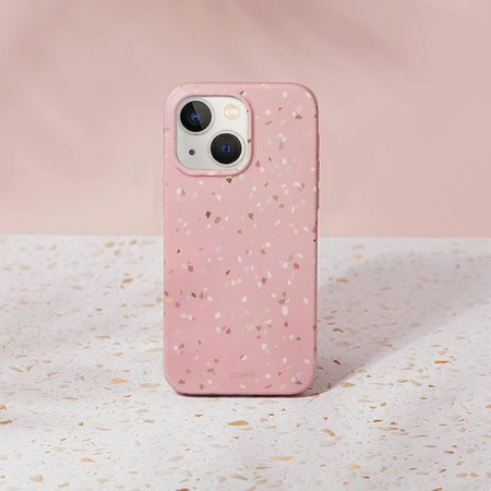 Etui Uniq Coehl Terrazzo na iPhone 14 Plus różowy/coral pink