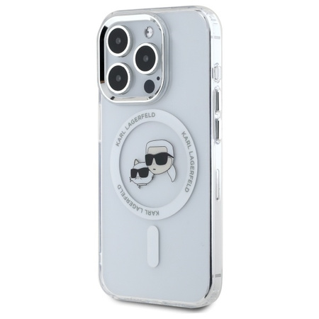 KARL LAGERFELD ETUI HARDCASE DO IPHONE 15 PRO 6.1 DO MAGSAFE Z METALOWYM