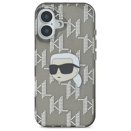 KARL LAGERFELD CASE DO IPHONE 16 6.1 Z KARL HEAD I ELEKTROPLATOWANĄ POWŁOKĄ