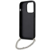 Etui Karl Lagerfeld KLHCP14XSACKLHPG na iPhone 14 Pro Max 6.7" - srebrne Saffiano Monogram Chain