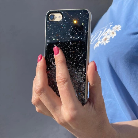 Wozinsky Star Glitter błyszczące etui pokrowiec z brokatem Samsung Galaxy A42 5G niebieski