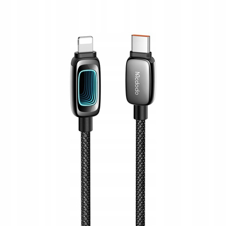 MCDODO KABEL USB-C LIGHTNING SZYBKIE ŁADOWANIE DO IPHONE PD 36W CZARNY 1M
