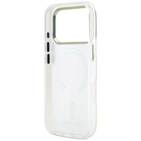 Etui Guess IML Shell Script Metal        MagSafe do iPhone 17 Pro Max biały