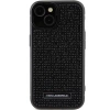 Etui Karl Lagerfeld Rhinestone Logo Metal Plate do iPhone 15 - czarne