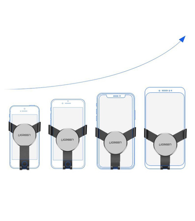 Ugreen samochodowy uchwyt grawitacyjny na nawiew kratkę wentylacyjną srebrny (40907)