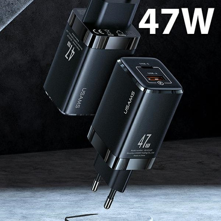 USAMS ŁADOWARKA SIECIOWA USB-C DO TELEFONÓW REALME 47W PD SZYBKIE ŁADOWANIE