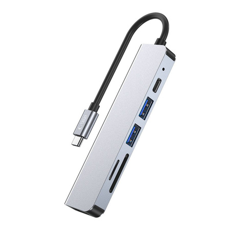 TECH-PROTECT V4-HUB PRZEJŚCIÓWKA 6IN1 DO TELEFONÓW USB-C Z GIGABIT ETHERNET