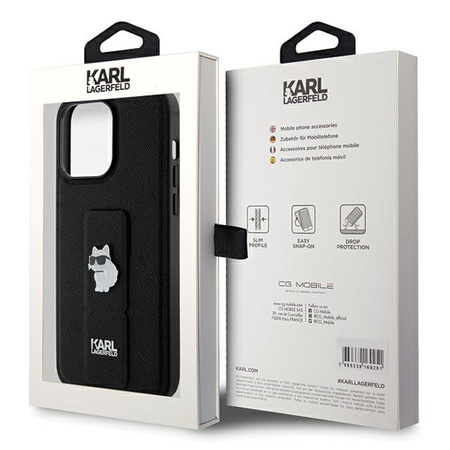 KARL LAGERFELD ETUI DO IPHONE 13 PRO 13 6,1 HARDCASE GRIPSTAND SAFFIANO