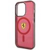 Etui Ferrari FEHMP14LURKR na iPhone 14 Pro - czerwone Translucent Magsafe