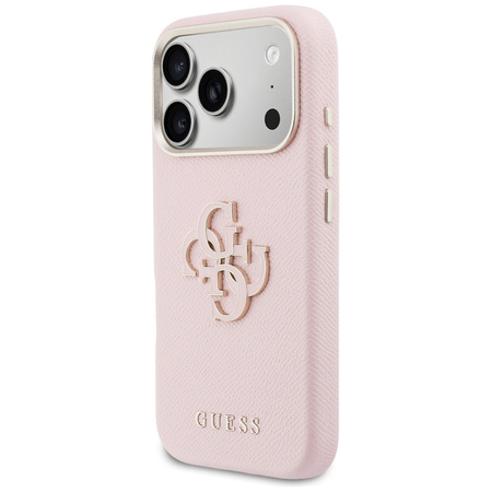 Etui Guess FW Resin Logo do iPhone 17 Pro różowy