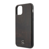 Etui Mercedes Wood Line Rosewood na iPhone 11 Pro - brązowe