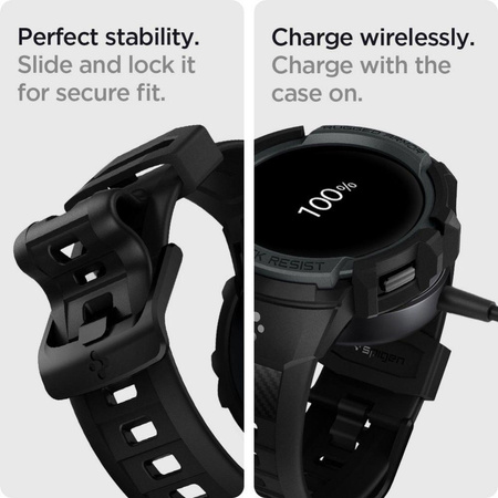 SPIGEN RUGGED ARMOR ”PRO” GALAXY WATCH 4 / 5 (44 MM) CHARCOAL GREY